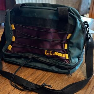 L.L. Bean Vintage Green and Purple Travel Bag